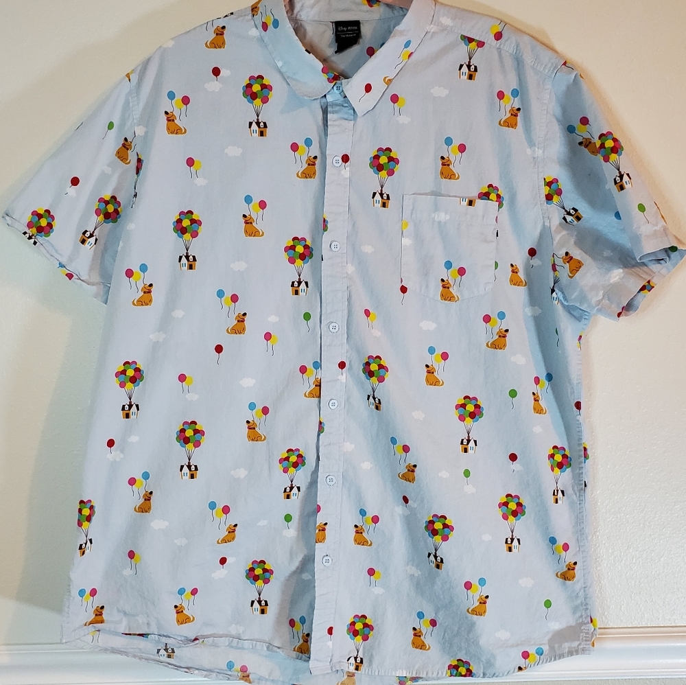 Disney Pixar Up Dug & Balloons Woven Button-Up -